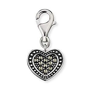 Engelsrufer -Clasp Charms 925 sterlingové stříbro markazit ERC-HEART-MA Engelsrufer -Clasp Charms 925 sterlingové stříbro markazit ERC-HEART-MA