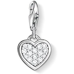 THOMAS SABO Dámský přívěsek srdce křídla Charm Club 925 sterlingové stříbro 0613-001-12, Sterlingové stříbro, Kubická zirkonie THOMAS SABO Dámský přívěsek srdce křídla Charm Club 925 sterlingové stříbro 0613-001-12, Sterlingové stříbro, Kubická zirkonie