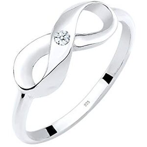 DIAMORE Elli DIAMONDS prsten dámský Infinity Unendlich Diamant (0,03 ct.) ze sterlingového stříbra 925, 52, Fazetový brus, Diamant DIAMORE Elli DIAMONDS prsten dámský Infinity Unendlich Diamant (0,03 ct.) ze sterlingového stříbra 925, 52, Fazetový brus, Diamant