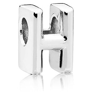 Pandora Moments písmeno H oboustranný přívěsek abecedy ze sterlingového stříbra s vyraženými srdíčky a perlami na zadní straně kompatibilní s náramky Moments Collection Pandora Moments písmeno H oboustranný přívěsek abecedy ze sterlingového stříbra s vyraženými srdíčky a perlami na zadní straně kompatibilní s náramky Moments Collection