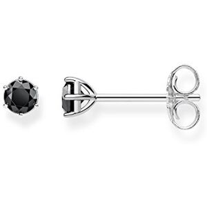 THOMAS SABO Náušnice kámen 925 sterlingové stříbro H1964, Jedna velikost, Mincovní stříbro, Zirkony černé THOMAS SABO Náušnice kámen 925 sterlingové stříbro H1964, Jedna velikost, Mincovní stříbro, Zirkony černé