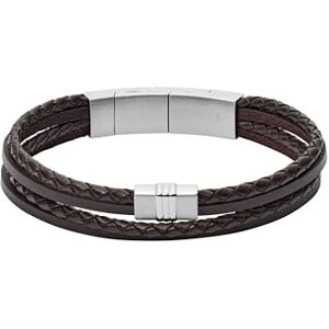 Fossil Pánský náramek Casual Texture z kůže nebo ušlechtilé oceli s magnetickým zapínáním nebo přezkou, Jednotná velikost, Kůže, Bez kamene Fossil Pánský náramek Casual Texture z kůže nebo ušlechtilé oceli s magnetickým zapínáním nebo přezkou, Jednotná velikost, Kůže, Bez kamene