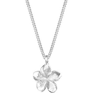Elli Dámský řetízek na krk s motivem květů Frangipani z mincovního stříbra 925, délka 45 cm, Fazetový brus, Krystal Elli Dámský řetízek na krk s motivem květů Frangipani z mincovního stříbra 925, délka 45 cm, Fazetový brus, Krystal