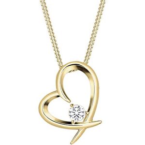 Elli Dámský řetízek s přívěskem srdce křišťál (0,02 ct) stříbro 925 zirkon bílý briliantový výbrus, Křišťál, Kubická zirkonie Elli Dámský řetízek s přívěskem srdce křišťál (0,02 ct) stříbro 925 zirkon bílý briliantový výbrus, Křišťál, Kubická zirkonie