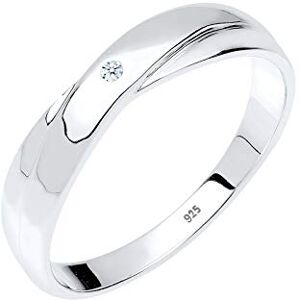 DIAMORE Elli DIAMONDS prsten dámský elegantní zasnoubení s diamantem (0,02 ct.) ze sterlingového stříbra 925, 52, Fazetový brus, Diamant DIAMORE Elli DIAMONDS prsten dámský elegantní zasnoubení s diamantem (0,02 ct.) ze sterlingového stříbra 925, 52, Fazetový brus, Diamant