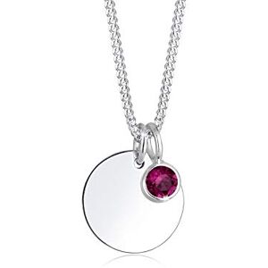 Elli Dámský pravý šperk řetízek řetízek kámen narození duben s krystaly Swarovski ze sterlingového stříbra 925 délka 45 cm, Fazetový brus, Krystal Elli Dámský pravý šperk řetízek řetízek kámen narození duben s krystaly Swarovski ze sterlingového stříbra 925 délka 45 cm, Fazetový brus, Krystal