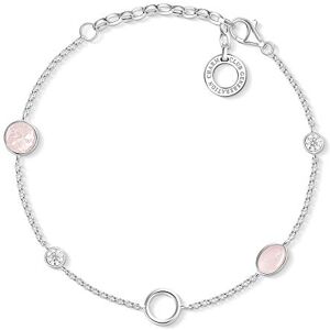 THOMAS SABO Dámský náramek Charm Club 925 sterlingové stříbro X0271-646-7, Kovový, Kubická zirkonie Růženín THOMAS SABO Dámský náramek Charm Club 925 sterlingové stříbro X0271-646-7, Kovový, Kubická zirkonie Růženín