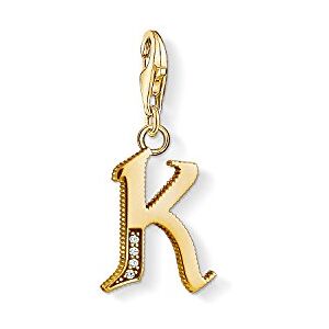 THOMAS SABO Dámský elegantní přívěsek L písmeno Charm Club 925 sterlingové stříbro 1618-414-39, Sterlingové stříbro 925; žluté zlato 750 pozlacené, Zirkon bílý THOMAS SABO Dámský elegantní přívěsek L písmeno Charm Club 925 sterlingové stříbro 1618-414-39, Sterlingové stříbro 925; žluté zlato 750 pozlacené, Zirkon bílý