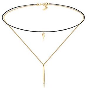 Elli Dámský pravý šperk Řetízek Řetízek Choker s přívěskem Layer trojúhelník Obdélník Geo ze sterlingového stříbra 925 pozlacený délkou 36 cm, Sterlingové stříbro, Bez drahokamu Elli Dámský pravý šperk Řetízek Řetízek Choker s přívěskem Layer trojúhelník Obdélník Geo ze sterlingového stříbra 925 pozlacený délkou 36 cm, Sterlingové stříbro, Bez drahokamu