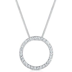 Elli Řetízek na krk , kruh, krystaly Swarovski, 925 stříbro, pozlacený 0111361416, stříbrná Elli Řetízek na krk , kruh, krystaly Swarovski, 925 stříbro, pozlacený 0111361416, stříbrná