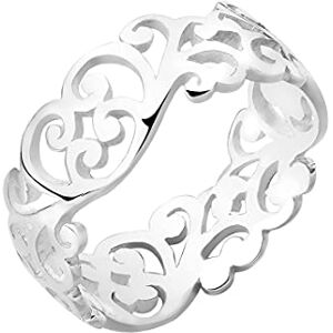 Elli Prsten Dámský pravý šperk Ornament Cut Out listy ze sterlingového stříbra 925, Fazetový brus, Bez drahokamu Elli Prsten Dámský pravý šperk Ornament Cut Out listy ze sterlingového stříbra 925, Fazetový brus, Bez drahokamu
