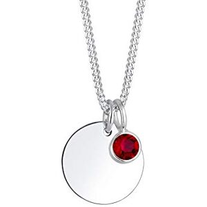 Elli Dámský pravý šperk řetízek řetízek kámen narození duben s krystaly Swarovski ze sterlingového stříbra 925 délka 45 cm, Fazetový brus, Krystal Elli Dámský pravý šperk řetízek řetízek kámen narození duben s krystaly Swarovski ze sterlingového stříbra 925 délka 45 cm, Fazetový brus, Krystal