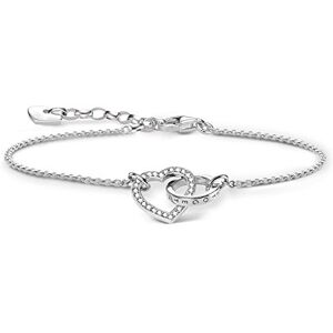 THOMAS SABO Dámský řetízek srdce přívěsek zirkon 925 sterlingové stříbro KE1554-051-14-L45v, Mincovní stříbro, Bez drahokamu THOMAS SABO Dámský řetízek srdce přívěsek zirkon 925 sterlingové stříbro KE1554-051-14-L45v, Mincovní stříbro, Bez drahokamu