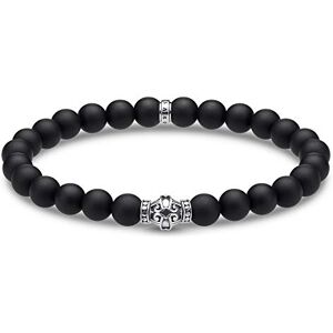 THOMAS SABO Náramek ze sterlingového stříbra 925, černěný, Kovový, Obsidián THOMAS SABO Náramek ze sterlingového stříbra 925, černěný, Kovový, Obsidián