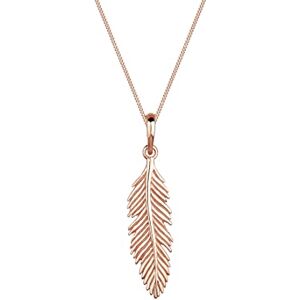 Elli Řetízek na krk , pírko, styl boho, gypsy, festival, stříbro 925, růžová zlatá Elli Řetízek na krk , pírko, styl boho, gypsy, festival, stříbro 925, růžová zlatá