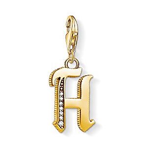 THOMAS SABO Dámský elegantní přívěsek L písmeno Charm Club 925 sterlingové stříbro 1618-414-39, Sterlingové stříbro 925; žluté zlato 750 pozlacené, Zirkon bílý THOMAS SABO Dámský elegantní přívěsek L písmeno Charm Club 925 sterlingové stříbro 1618-414-39, Sterlingové stříbro 925; žluté zlato 750 pozlacené, Zirkon bílý
