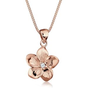 Elli Prémiový dámský řetízek s přívěskem květina Frangipani květ stříbro 925 Diamant (0,03 ct) bílý briliantový výbrus 45 cm, 45 CM, Fazetový brus, Diamant Elli Prémiový dámský řetízek s přívěskem květina Frangipani květ stříbro 925 Diamant (0,03 ct) bílý briliantový výbrus 45 cm, 45 CM, Fazetový brus, Diamant