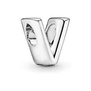 Pandora Charms písmeno, sterlingové stříbro, Stříbro, Bez drahokamu Pandora Charms písmeno, sterlingové stříbro, Stříbro, Bez drahokamu