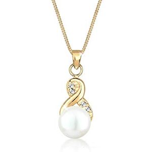 Elli Dámský náhrdelník s perlou Infinity s krystaly, Stříbro, Křišťál Elli Dámský náhrdelník s perlou Infinity s krystaly, Stříbro, Křišťál