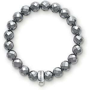 THOMAS SABO Charm-náramek hematit sterlingové stříbro 925, Mincovní stříbro, rekonstruovaný hematit fazetovaný THOMAS SABO Charm-náramek hematit sterlingové stříbro 925, Mincovní stříbro, rekonstruovaný hematit fazetovaný