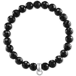 THOMAS SABO Dámský elegantní náramek černý Charm Club 925 sterlingové stříbro X0220-840-11, Mincovní stříbro, Perla THOMAS SABO Dámský elegantní náramek černý Charm Club 925 sterlingové stříbro X0220-840-11, Mincovní stříbro, Perla