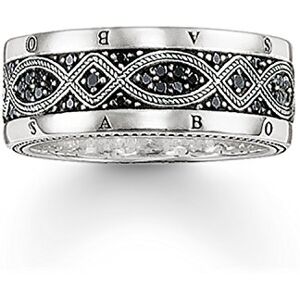 THOMAS SABO Pánský prsten sterlingové stříbro 925 stříbro zirkon černý vel. 54 (17. 2) TR2006-051-11-54 THOMAS SABO Pánský prsten sterlingové stříbro 925 stříbro zirkon černý vel. 54 (17. 2) TR2006-051-11-54