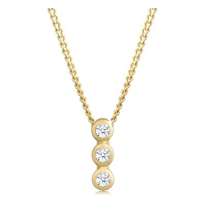 Elli DIAMONDS řetízek dámský kruh Geo Trio s diamantem (0. 045 ct.) v 585 žlutém zlatě, Žluté zlato, Diamant Elli DIAMONDS řetízek dámský kruh Geo Trio s diamantem (0. 045 ct.) v 585 žlutém zlatě, Žluté zlato, Diamant