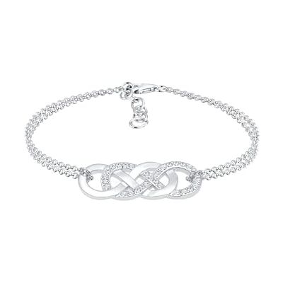 Elli Náramek Infinity Láska Krystaly Stříbro 925, Křišťál Elli Náramek Infinity Láska Krystaly Stříbro 925, Křišťál