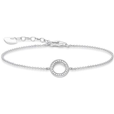THOMAS SABO Dámský náramek kruhový zirkon 925 sterlingové stříbro A1652-051-14-L19V, Mincovní stříbro, Kubická zirkonie THOMAS SABO Dámský náramek kruhový zirkon 925 sterlingové stříbro A1652-051-14-L19V, Mincovní stříbro, Kubická zirkonie