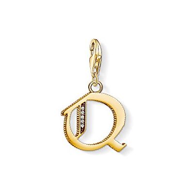 THOMAS SABO Dámský elegantní přívěsek L písmeno Charm Club 925 sterlingové stříbro 1618-414-39, Sterlingové stříbro 925; žluté zlato 750 pozlacené, Zirkon bílý THOMAS SABO Dámský elegantní přívěsek L písmeno Charm Club 925 sterlingové stříbro 1618-414-39, Sterlingové stříbro 925; žluté zlato 750 pozlacené, Zirkon bílý