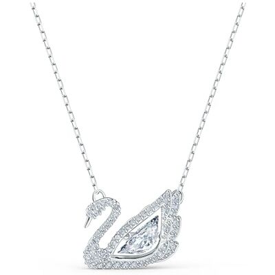Swarovski Dancing Swan řetízek na krk, labuť, modrá, rhodiovaný, rhodiovaný, Nevztahuje se Swarovski Dancing Swan řetízek na krk, labuť, modrá, rhodiovaný, rhodiovaný, Nevztahuje se