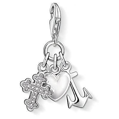 THOMAS SABO Charm Club Original with Lobster Clasp 925 Sterling Silver Jewellery Compatible with Bracelets & Necklaces, Sterlingové stříbro, Zirkon bílý THOMAS SABO Charm Club Original with Lobster Clasp 925 Sterling Silver Jewellery Compatible with Bracelets & Necklaces, Sterlingové stříbro, Zirkon bílý