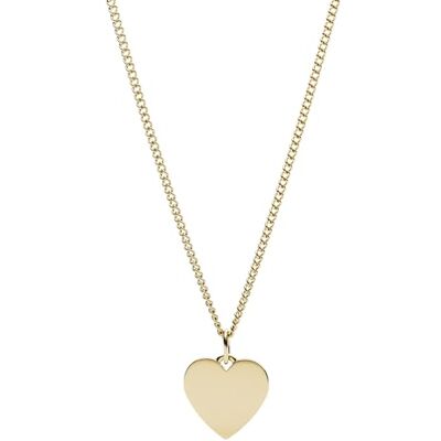 Fossil Dámský náhrdelník Heart Gold-Tone Stainless Steel JF03080710, Celková délka: 508 mm, prodlužovací řetízek, Nerezová ocel, Bez drahokamu Fossil Dámský náhrdelník Heart Gold-Tone Stainless Steel JF03080710, Celková délka: 508 mm, prodlužovací řetízek, Nerezová ocel, Bez drahokamu
