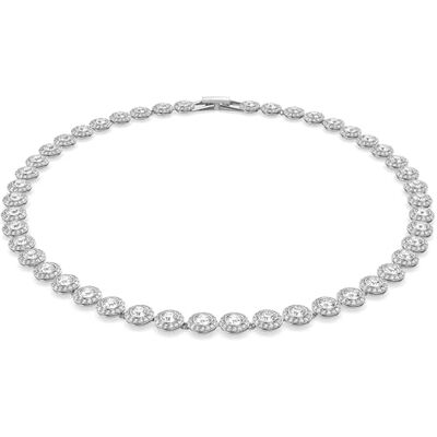 Swarovski Una Angelic kolekce řetízek na krk, Střední, Krystaly, rhodiované plátno/bílé, Bez drahokamu Swarovski Una Angelic kolekce řetízek na krk, Střední, Krystaly, rhodiované plátno/bílé, Bez drahokamu