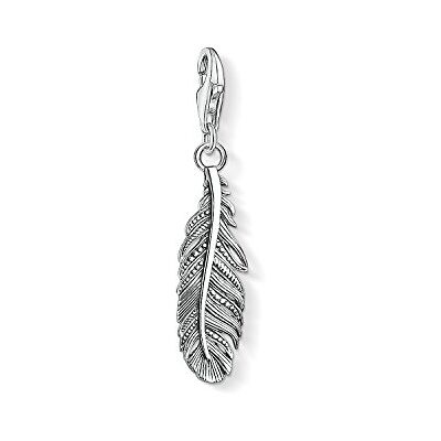 THOMAS SABO Unisex elegantní přívěsek peří zčerněné sterlingové stříbro 925 1559-637-21 THOMAS SABO Unisex elegantní přívěsek peří zčerněné sterlingové stříbro 925 1559-637-21