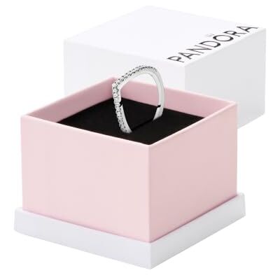 Pandora Prsten Wishbone, třpytivý, sterlingové stříbro, s čirými kubickými zirkony, Kov, Kubická zirkonie Pandora Prsten Wishbone, třpytivý, sterlingové stříbro, s čirými kubickými zirkony, Kov, Kubická zirkonie