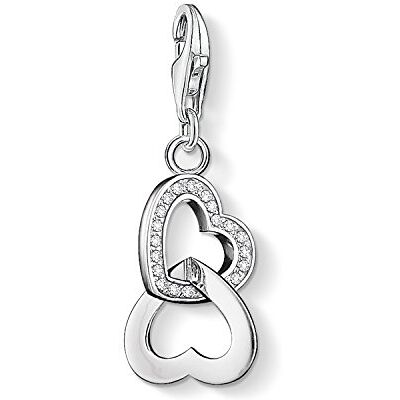 THOMAS SABO Dámský přívěsek srdce křídla Charm Club 925 sterlingové stříbro 0613-001-12, Sterlingové stříbro, Kubická zirkonie THOMAS SABO Dámský přívěsek srdce křídla Charm Club 925 sterlingové stříbro 0613-001-12, Sterlingové stříbro, Kubická zirkonie