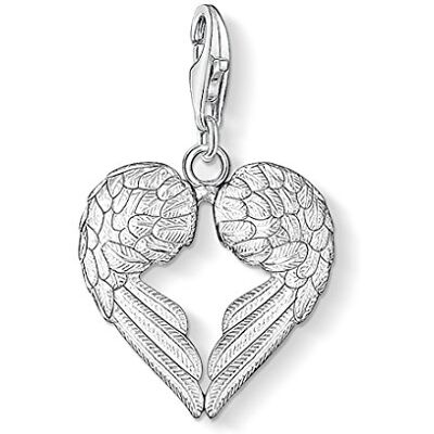 THOMAS SABO Dámský přívěsek srdce křídla Charm Club 925 sterlingové stříbro 0613-001-12, Stříbro, Bez drahokamu THOMAS SABO Dámský přívěsek srdce křídla Charm Club 925 sterlingové stříbro 0613-001-12, Stříbro, Bez drahokamu