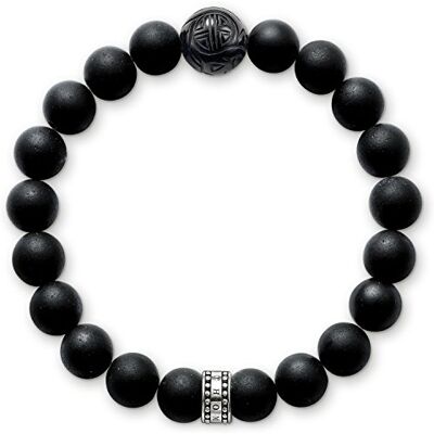 THOMAS SABO Náramek Obsidián sterlingové stříbro 925, Kovový, Obsidián THOMAS SABO Náramek Obsidián sterlingové stříbro 925, Kovový, Obsidián