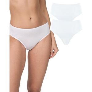 Nur Die 2er Pack Mini Slip Mehrfarbig aus Baumwolle Stretch Unterwäsche Unterhosen Basic Mehrpack Damen, weiß, M Nur Die 2er Pack Mini Slip Mehrfarbig aus Baumwolle Stretch Unterwäsche Unterhosen Basic Mehrpack Damen, weiß, M