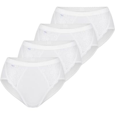 Sloggi Women's Chic Midi 4P Dopis (Pack of 4), bílá Sloggi Women's Chic Midi 4P Dopis (Pack of 4), bílá