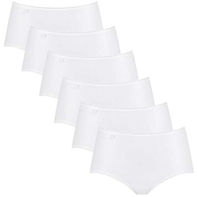 Sloggi Dámské Midislip Multipack bavlněné spodky spodní prádlo pro všední den Basic pás komfortní švy, bílá Sloggi Dámské Midislip Multipack bavlněné spodky spodní prádlo pro všední den Basic pás komfortní švy, bílá