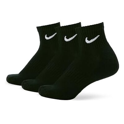 Nike Pánské Každodenní Polštářové Kotníkové Ponožky, 3 Pack, Černá (Černá / Bílá / 010), 46-50 EU Nike Pánské Každodenní Polštářové Kotníkové Ponožky, 3 Pack, Černá (Černá / Bílá / 010), 46-50 EU
