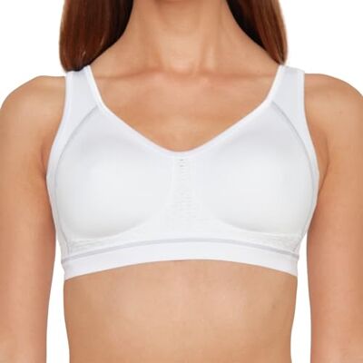 Susa Sportovní podprsenka dámská bez kostic Move medium I dámská podprsenka s tvarovanými košíčky I Sport Crop Top podprsenka I silné držení I transportuje pot spolehlivě od I bílá I 80D Susa Sportovní podprsenka dámská bez kostic Move medium I dámská podprsenka s tvarovanými košíčky I Sport Crop Top podprsenka I silné držení I transportuje pot spolehlivě od I bílá I 80D