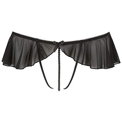 COTTELLI Collection Damen Cadena Con Collar De Perlas String, Schwarz (Black), Small COTTELLI Collection Damen Cadena Con Collar De Perlas String, Schwarz (Black), Small