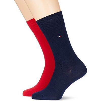 Tommy Hilfiger Herrensocken Doppelpack rot/dunkelblau Größe 39-42 Tommy Hilfiger Herrensocken Doppelpack rot/dunkelblau Größe 39-42