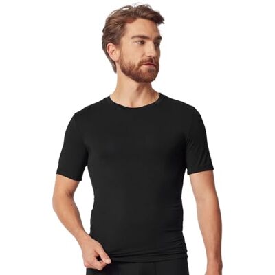 Huber Pánské komfortní tričko krátký rukáv nátělník, Černá (Black 0670), M Huber Pánské komfortní tričko krátký rukáv nátělník, Černá (Black 0670), M