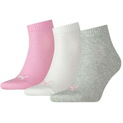 PUMA Plain 3P Quarter Sock, Prism Pink, 35-38 PUMA Plain 3P Quarter Sock, Prism Pink, 35-38