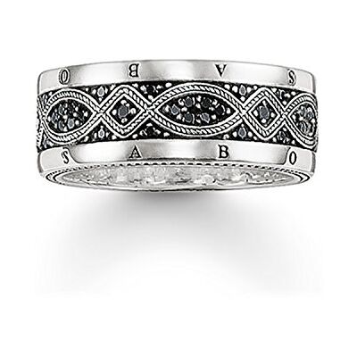 THOMAS SABO Pánský prsten sterlingové stříbro 925 stříbro zirkon černý vel. 54 (17. 2) TR2006-051-11-54 THOMAS SABO Pánský prsten sterlingové stříbro 925 stříbro zirkon černý vel. 54 (17. 2) TR2006-051-11-54