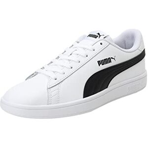 PUMA Unisex Smash V2 L Sneaker, White Black PUMA Unisex Smash V2 L Sneaker, White Black